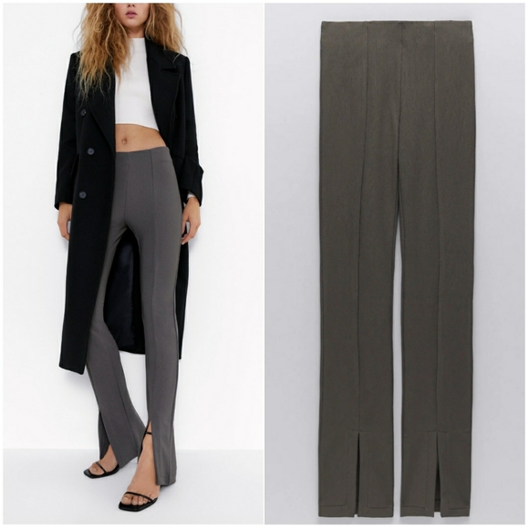 NWT ZARA | Ribbed Flared Leggings - Picture 6 of 12